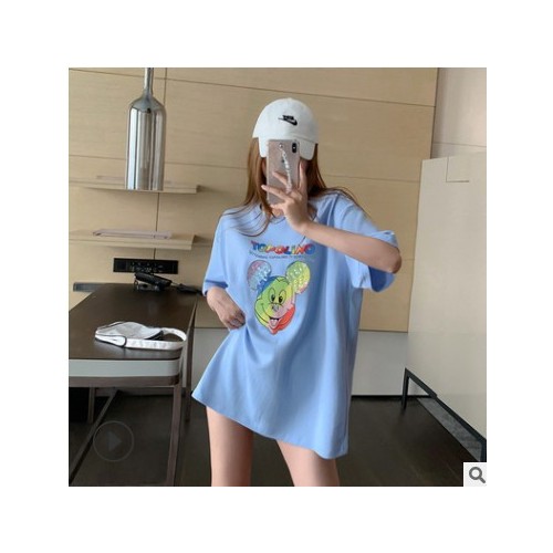 夏裝2021新款設計感重工打底衫內搭寬松顯瘦短袖T恤洋氣上衣女潮