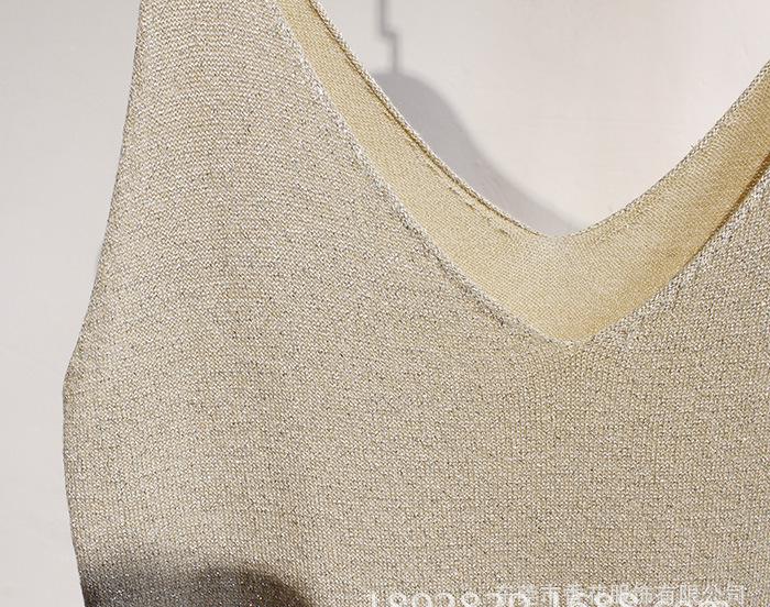 針織衫服裝毛衣薄款淘工廠加工定制女式吊帶打底衫加工