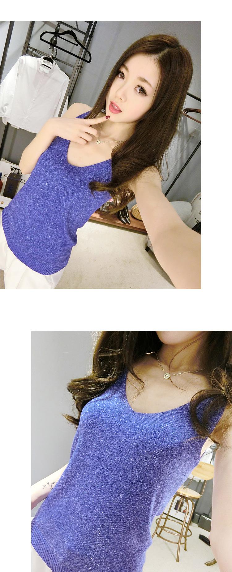 針織衫服裝毛衣薄款淘工廠加工定制女式吊帶打底衫加工