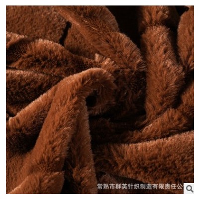 服裝沙發(fā)短毛絨700克加厚仿兔毛布料 童裝玩具經(jīng)編素色抽條兔毛