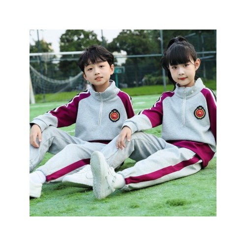 幼兒園園服春秋款兒童英倫風套裝小學生校服兩件套拼色運動服秋季