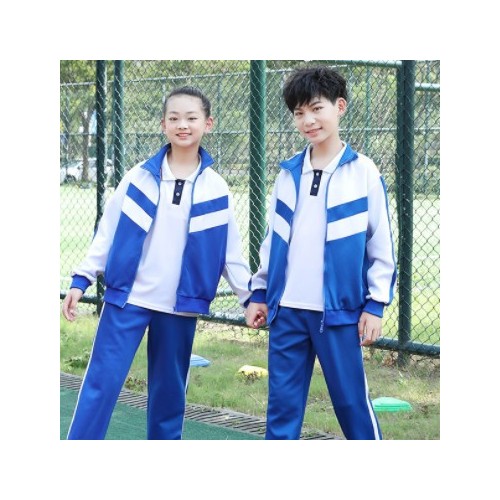 中小學生校服春秋套裝初中高中生藍白秋季班服兒童幼兒園園服校服