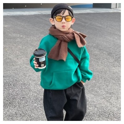 男童加絨牛仔褲2021冬季新款兒童休閑褲子女孩韓版百搭寬松長褲潮