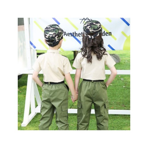 幼兒園園服夏裝棉質2021新款兒童班服夏季短袖套裝小學生軍裝校服