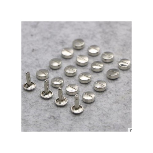 批發 金屬平面撞釘 棋子釘 平面圓形釘 圓柱形帽釘 箱包五金配件