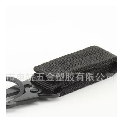 廠家直銷彩色五金箱包戶外用品多功能登山扣 織帶鉤 鋅合金鷹嘴扣