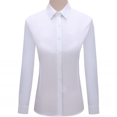 200支4股高奢春秋季長袖襯衣商務高級感日常職業裝純色工裝襯衫