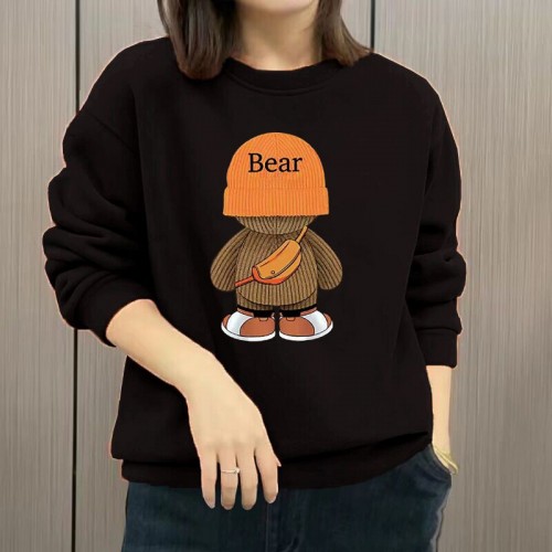 純棉衛衣加絨秋冬季2024韓版新款加厚外套寬松長袖保暖圓領上衣女