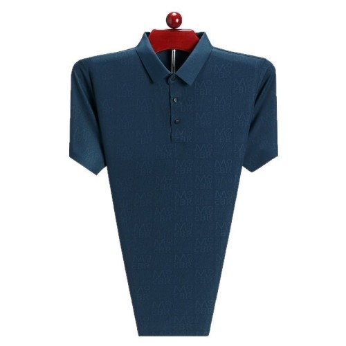 高端polo衫男式短袖薄款冰絲夏季免熨燙無痕商務休閑滑料感t恤男