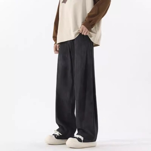 美式臟臟褲子男士秋季2024新款痞帥直筒青少年運(yùn)動(dòng)個(gè)性垂感休閑褲