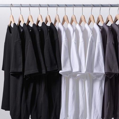 200g通勤純棉大碼五分短袖t恤男女夏季薄款T恤打底半袖上衣男潮