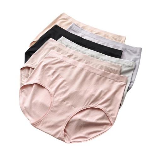 2024無縫莫代爾內(nèi)褲新款女士棉質(zhì)胖mm春夏薄大碼高腰內(nèi)褲女袋裝