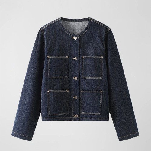 牛仔短外套女2025春季新款寬松復(fù)古正肩休閑上衣百搭時尚女裝