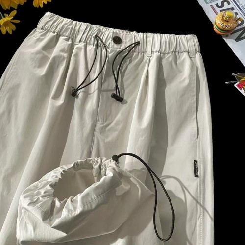 機(jī)能速干沖鋒褲褲子男夏季薄款美式復(fù)古工裝休閑褲寬松束腳運(yùn)動(dòng)褲