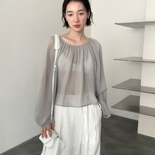 愛與南希十三行2025夏仙氣飄飄韓版苧麻收腰輕薄防曬罩衫女22475