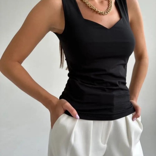 Топ вечерний под пиджак緊身無袖背心T上衣